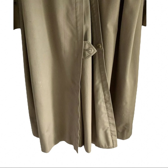 Vintage Burberrys 80s Trench Coat Nova Check Green Khaki Large - Picture 14 of 14